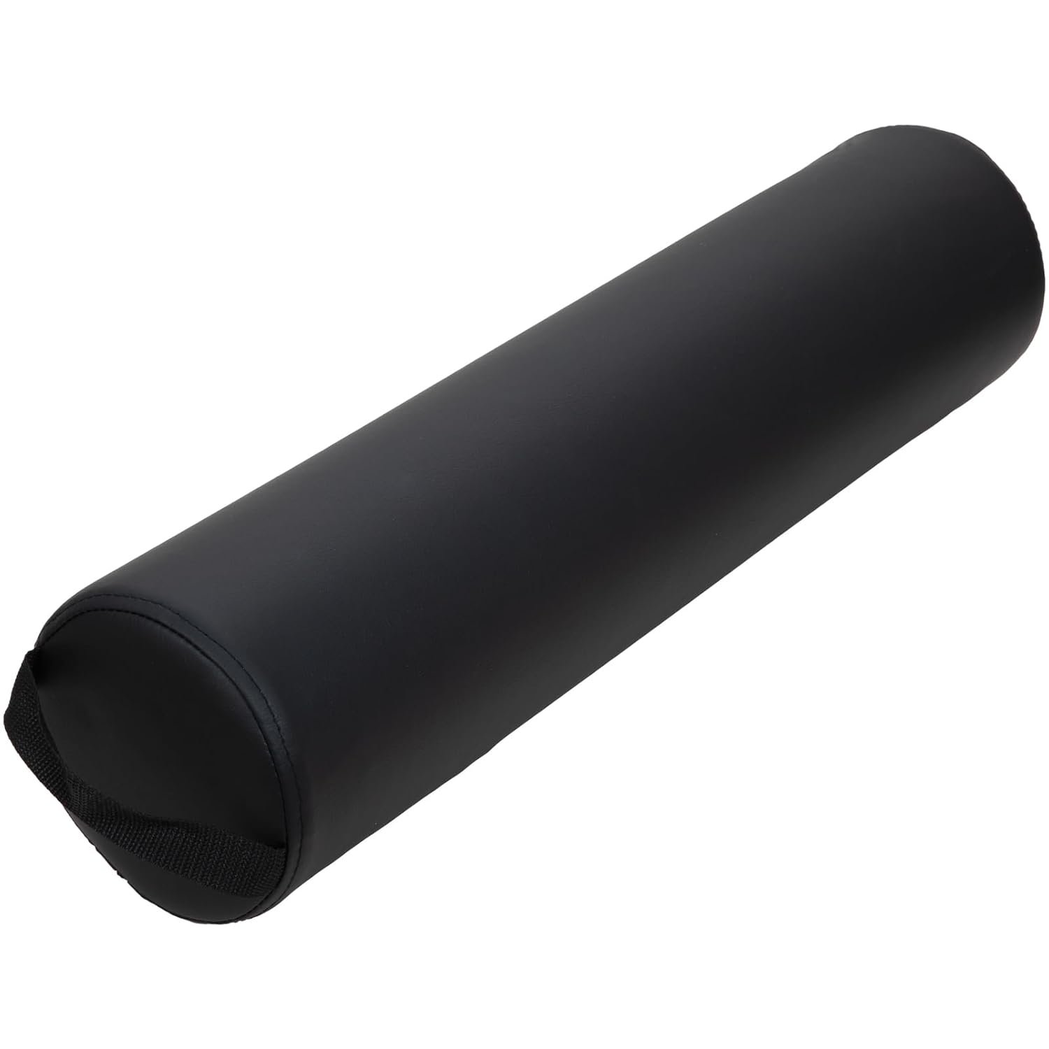 ForPro Full Round Bolster Pillow, Black, Oil and Stain-Resistant, for Massage and Yoga, 6” R x 26” L