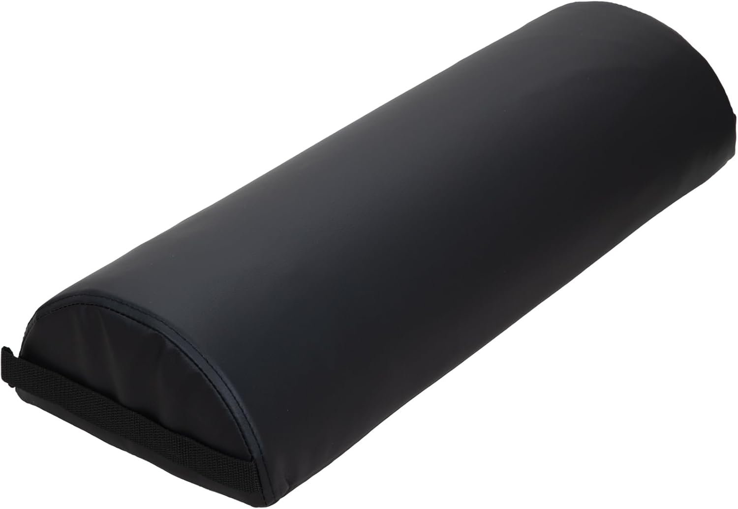 ForPro Premium Jumbo Half-Round Bolster Pillow for Massage and Yoga, Oil and Stain-Resistant, 9”W x 4.5″ H x 26”L, Black