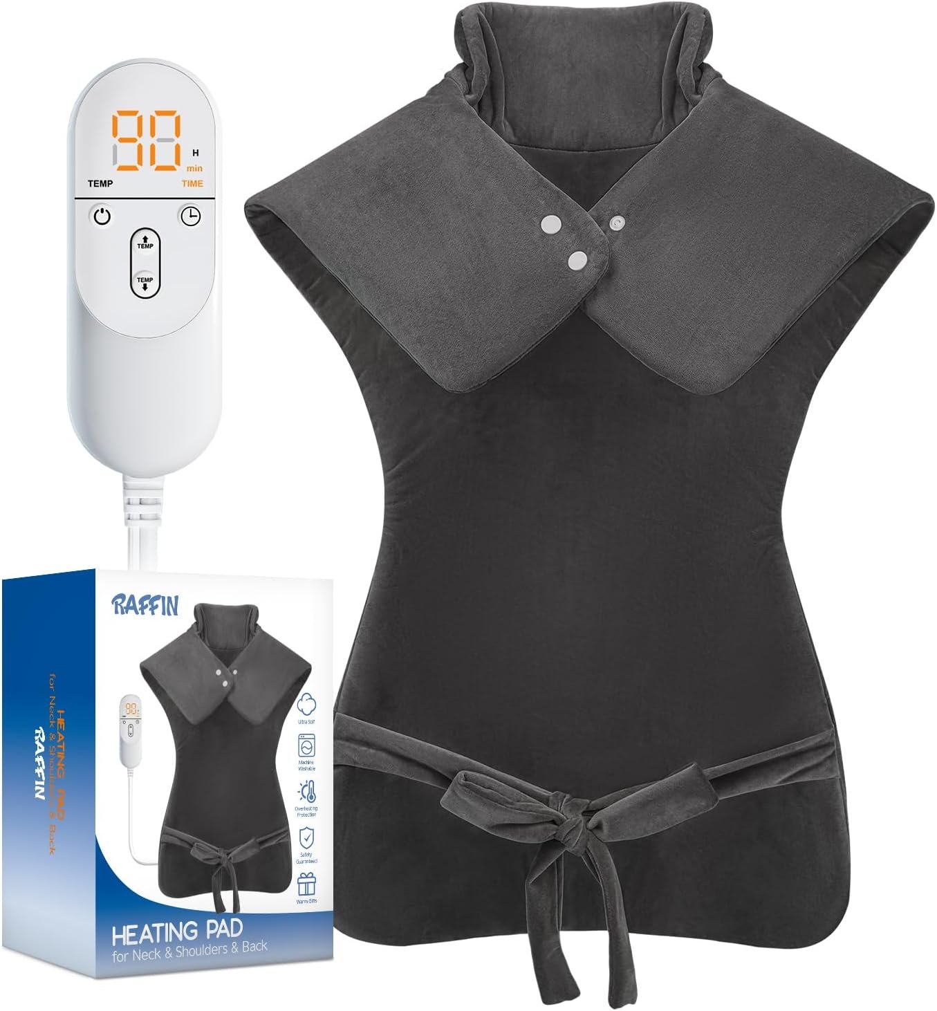Mothers Day Gifts, Heating Pad for Neck Shoulders Back, Large 24”*37” Heat Pad for Full Body, Electric Heated Pad for Seniors Elderly, Anniversary & Birthday Gifts for Women Men Mom Dad Wife Husband