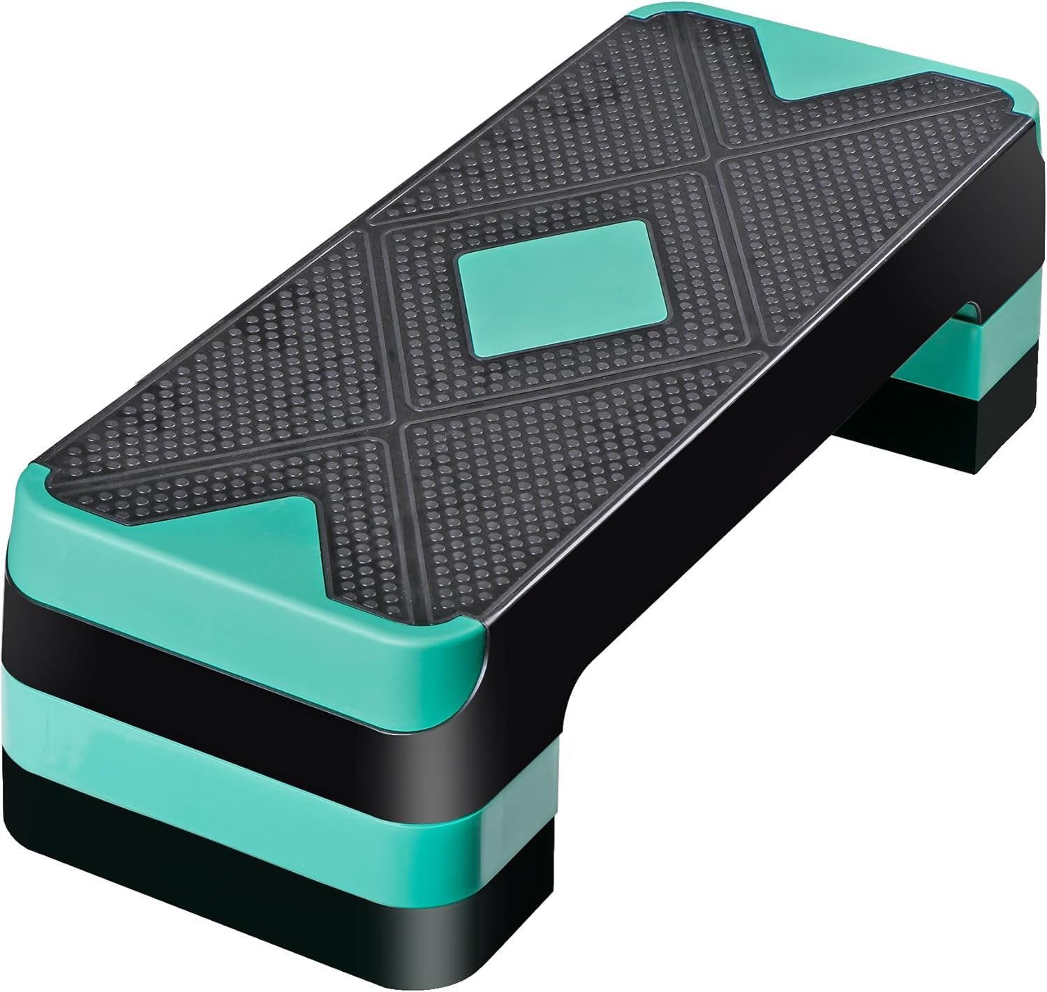 HomGarden Adjustable Workout Aerobic Stepper in Fitness & Exercise Step Platform Trainer Stepper w/Risers Adjust 4″-6”-8”