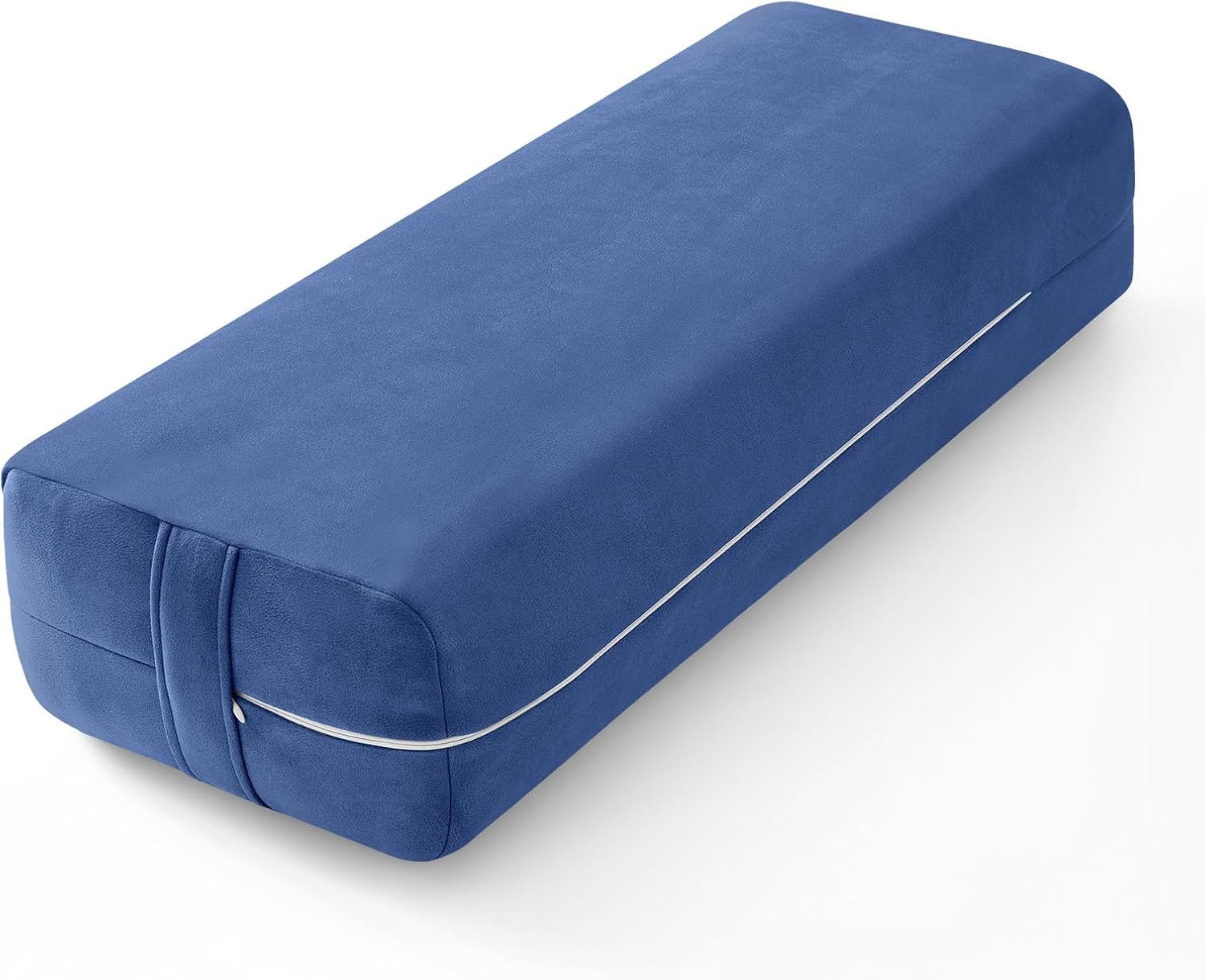 Wellsin Rectangular Yoga Bolster – Meditation Pillow with Washable Suede Cover, 27″X10″ X5.5″