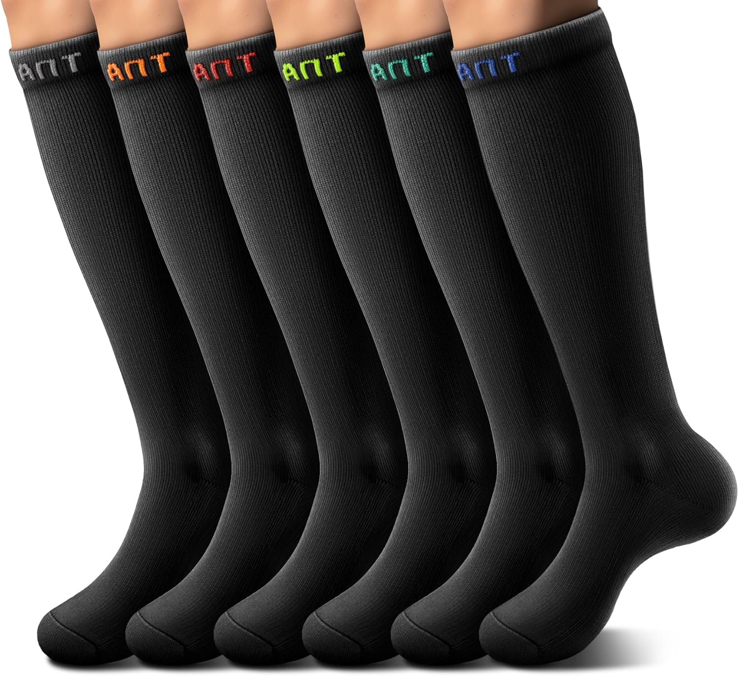 KEMISANT Women Compression Socks Multi Pairs,Knee-high Socks Men Women,Circulation Support For Nurse Recovery Hiking Cycling