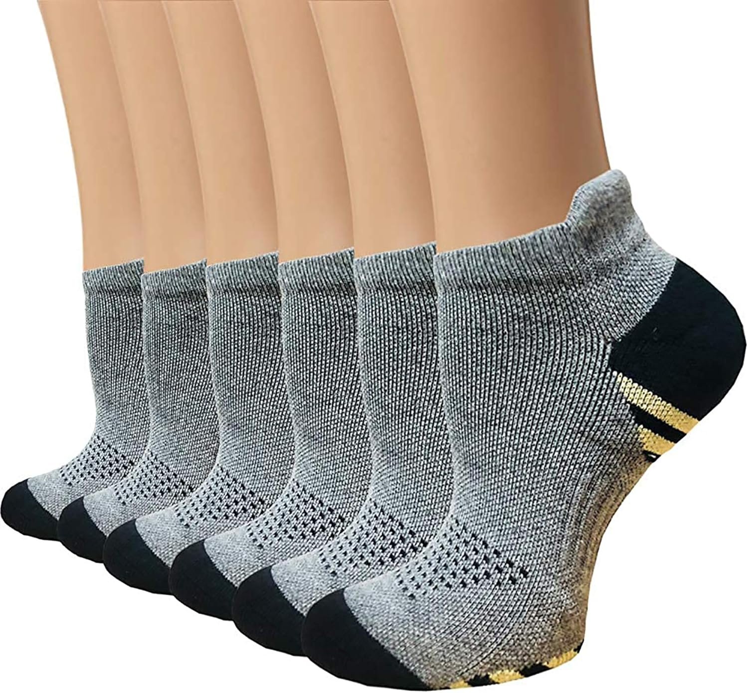 Copper Compression Socks Women and Men 6 Pairs – Circulation Arch Support Plantar Fasciitis Running Ankle Socks