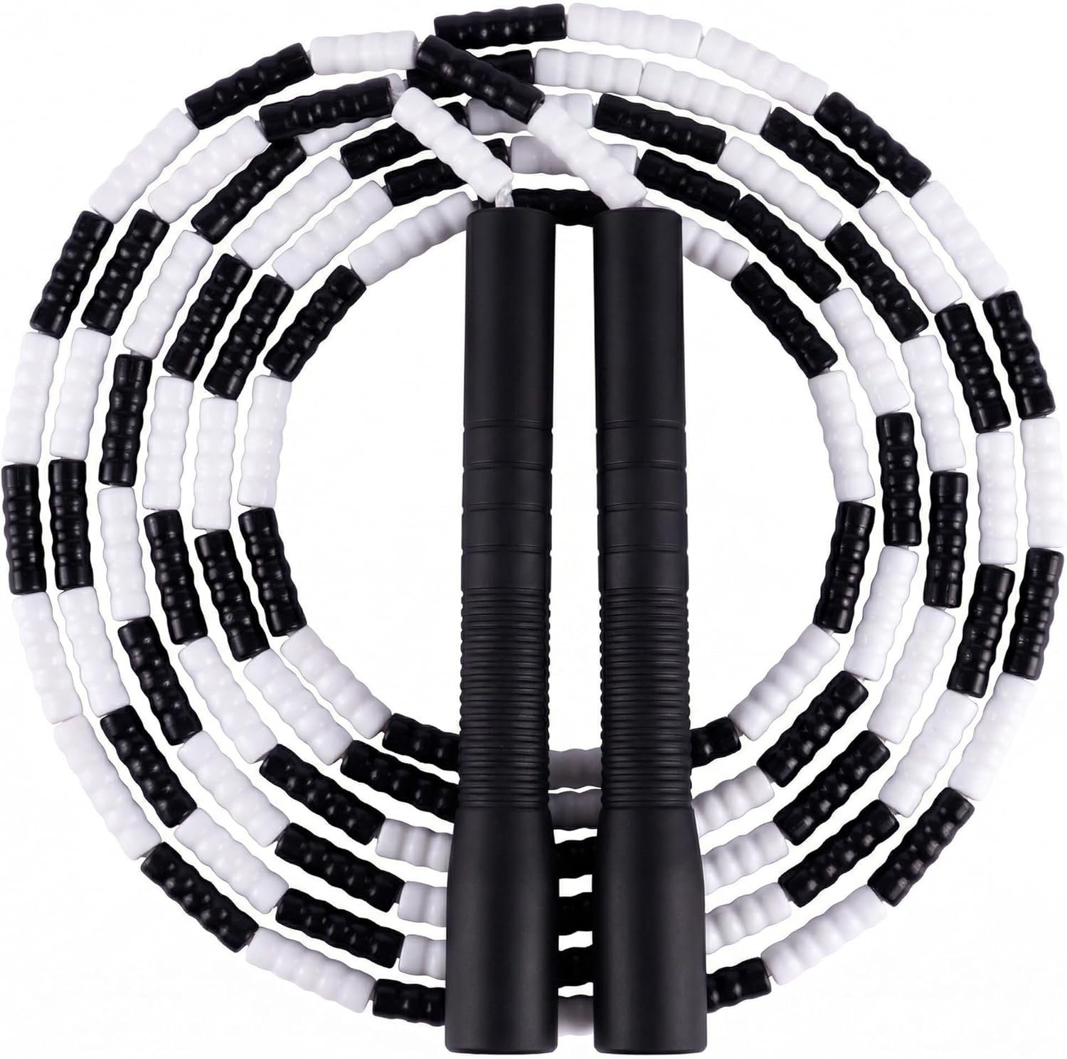 YUEDONG Soft Beaded Jump Rope – World Champion Luke Boon Recommended, Adjustable Tangle-Free, Pain-Free TPU Beads & Anti-Slip Long Handles, Fitness Workout for Adults Kids with Carry Bag
