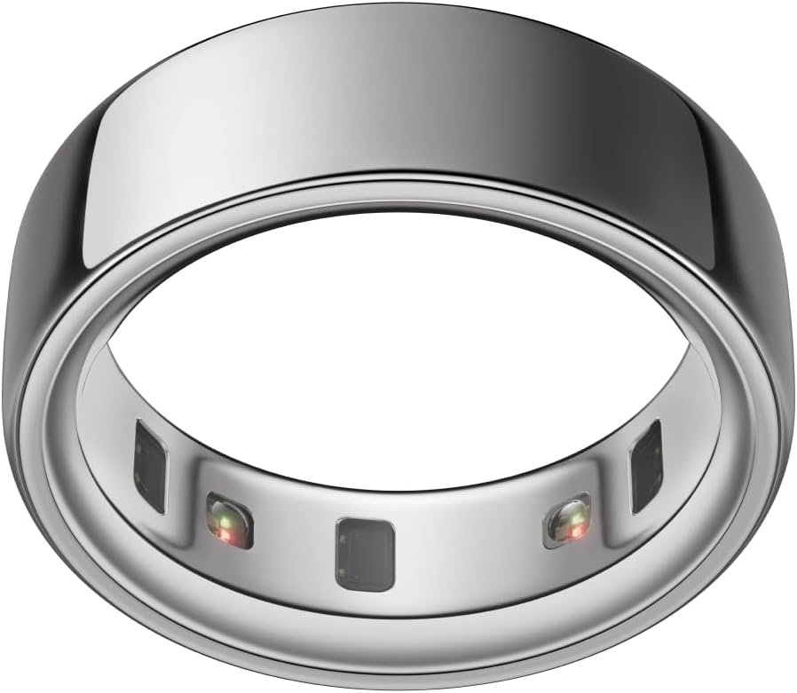 Oura Ring 4 – Silver – Size 6 – Sleep, Activity, Women’s Health, AI Advisor, Up to 8 Days of Battery Life, Size Before You Buy, Android & iOS Compatible