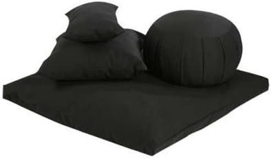 Kapok Zafu, Zabuton and Support Meditation Cushions Set (4pc)