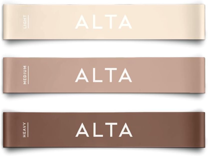 ALTA Mini Loop Bands for Exercise – Premium Durable Latex – Small Resistance Bands for Women, Booty Bands for Working Out, Leg Stretch Loops for Physical Therapy, Pilates Exercise Mini Bands Set