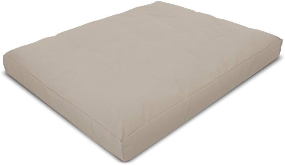 Zabuton Meditation Cushion for Workout – Supportive Yoga Floor Seat Cushion for Comfort & Posture Support – Natural Washable Cotton Fill kneeling Pad – Made in USA – Premium 32x26x3, Natural