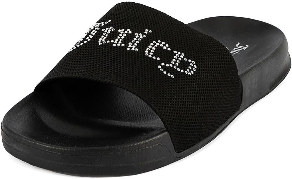 Juicy Couture Slide Sandals, Beach Flats for Women, Summer Shoes