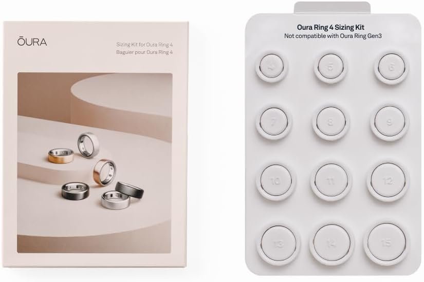 Oura Ring 4 Sizing Kit – Size Before You Buy the Oura Ring 4 – Unique Sizing, Not Standard US Ring Sizes – Receive Credit for Purchase