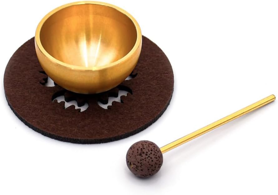 Mini Singing Bowl Set, Healing Instrument with Striker & Cushion, For Yoga, Meditation, Mindfulness, Stress Relief Tool and Unique Gifts