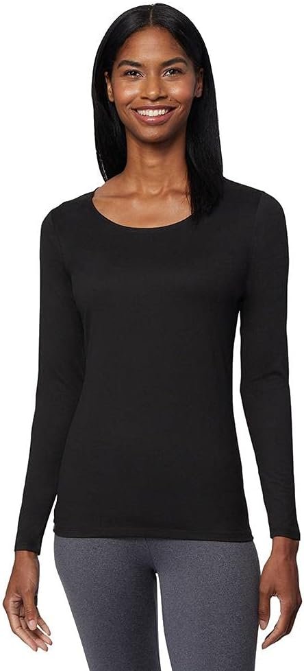 32 Degrees Heat Womens Ultra Soft Thermal Lightweight Baselayer Scoop Neck Long Sleeve Top