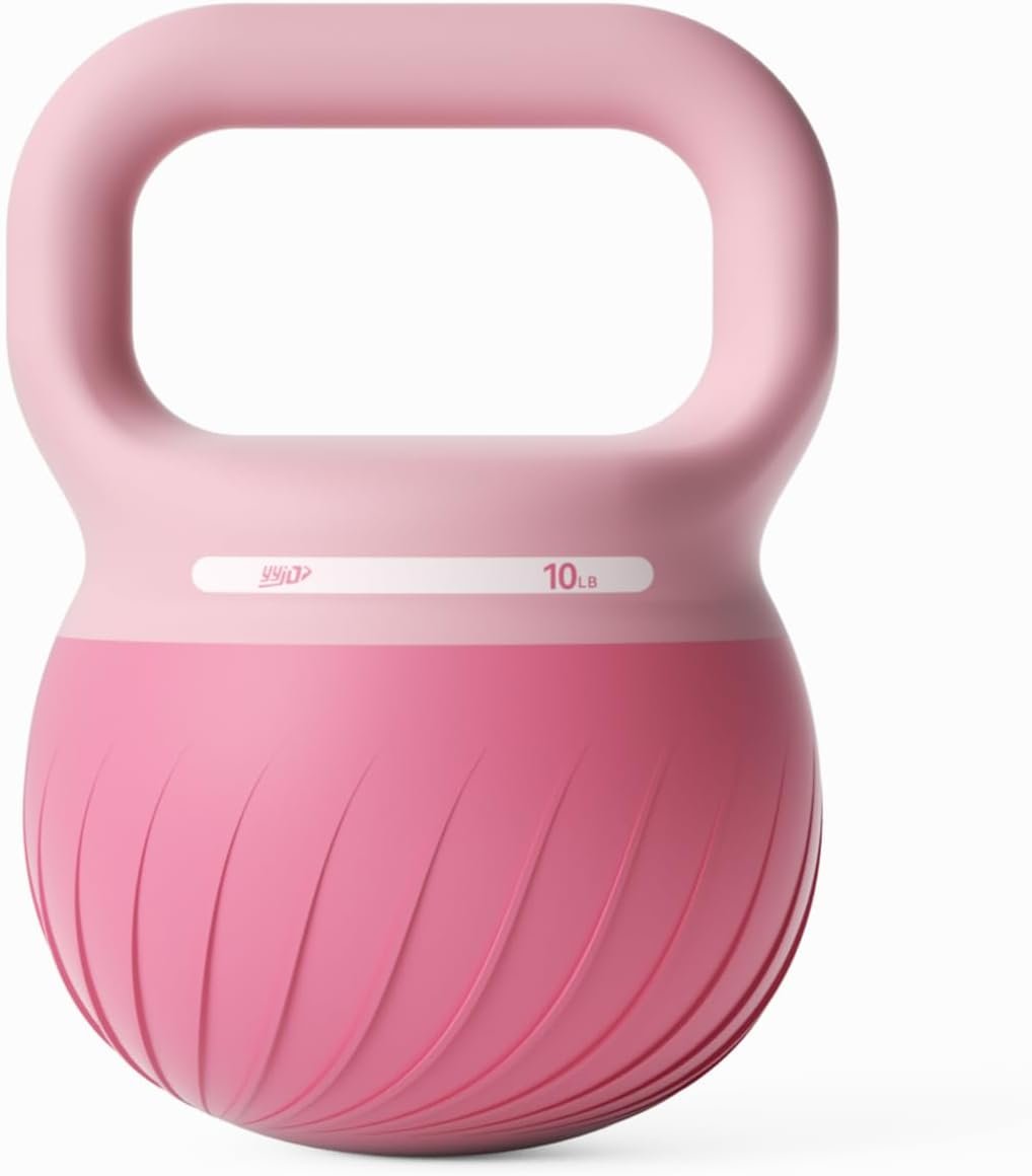 YYJO Soft Kettlebell – Shook Resistance Base Anti-Slip, Wide-Grip Handle 5/10/15 LBS Weights Strength and Safety for Women and Men Workout- Color Coded