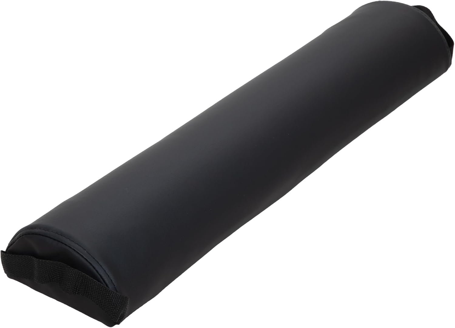 ForPro Premium Half-Round Bolster Pillow for Massage and Yoga, Oil and Stain-Resistant, 6”W x 3″ H x 26”L, Black