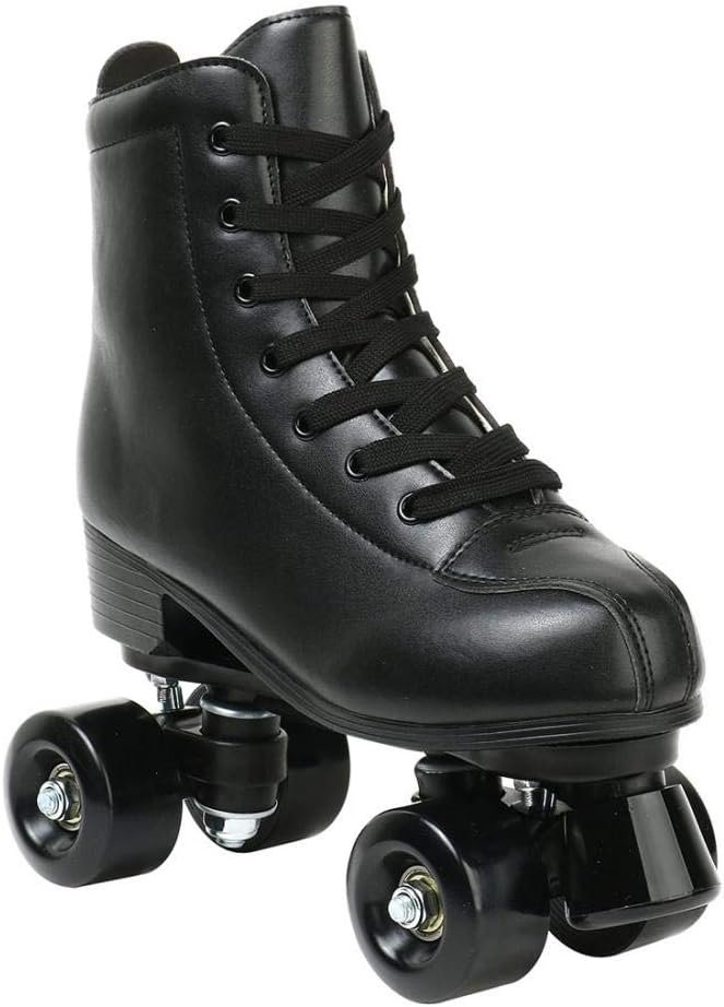 Gets Womens Roller Skates Light Up Wheels, Artificial Leather Adjustable Double Row 4 Wheels Roller Skates Shiny Skates for Teens,Adult
