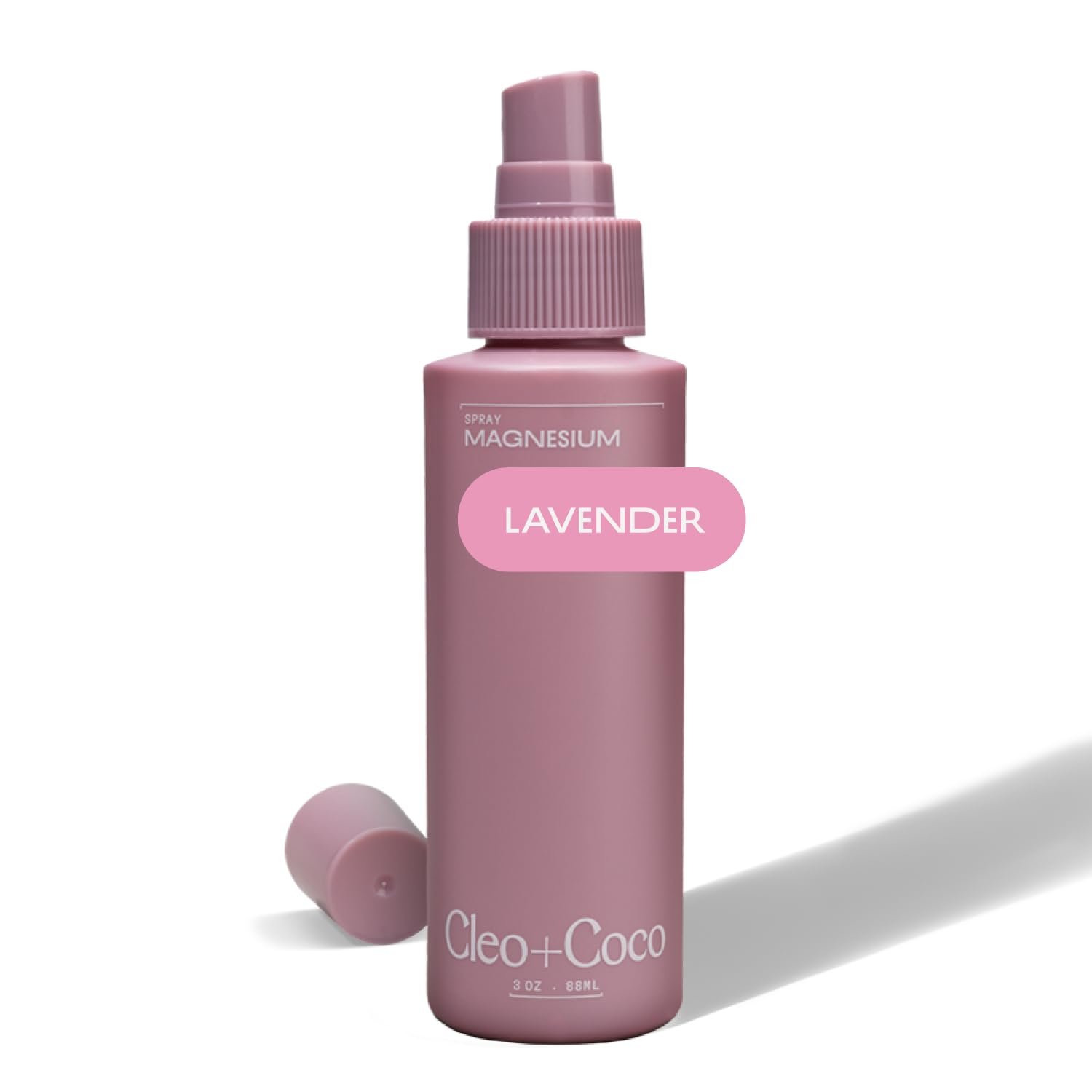 Cleo+Coco Functional Magnesium Lavender Spray for Sleep (3.0 oz), Multi-Use Deodorizing & Soothing Body Spray for Women and Men, Aluminum-Free & Vegan