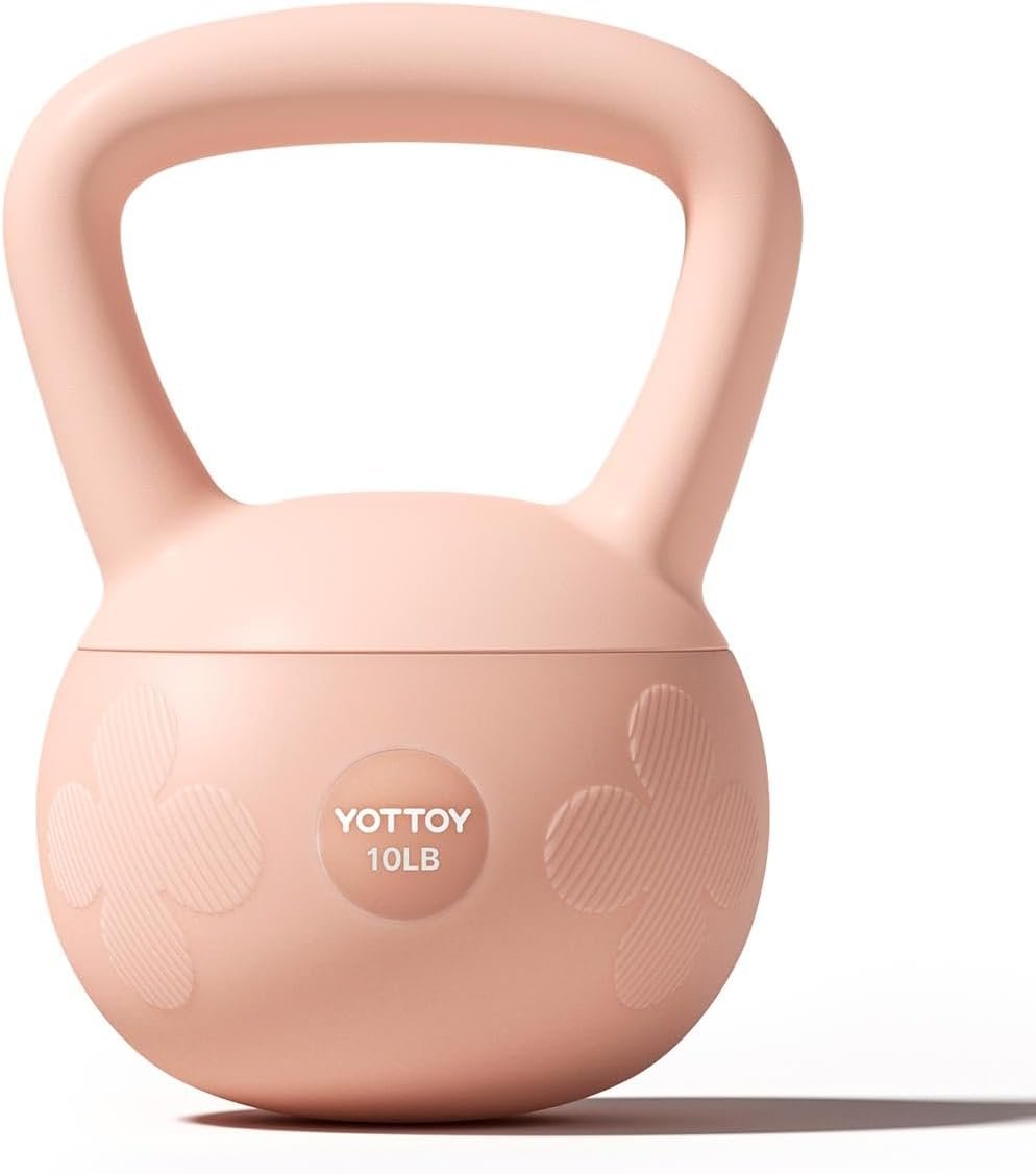 YOTTOY Soft Kettlebell for Home Workouts, Anti-Slip Wide Handle Strength Training Kettlebells, Cushioned Base for Safety – Ideal for Men, Women & Beginners