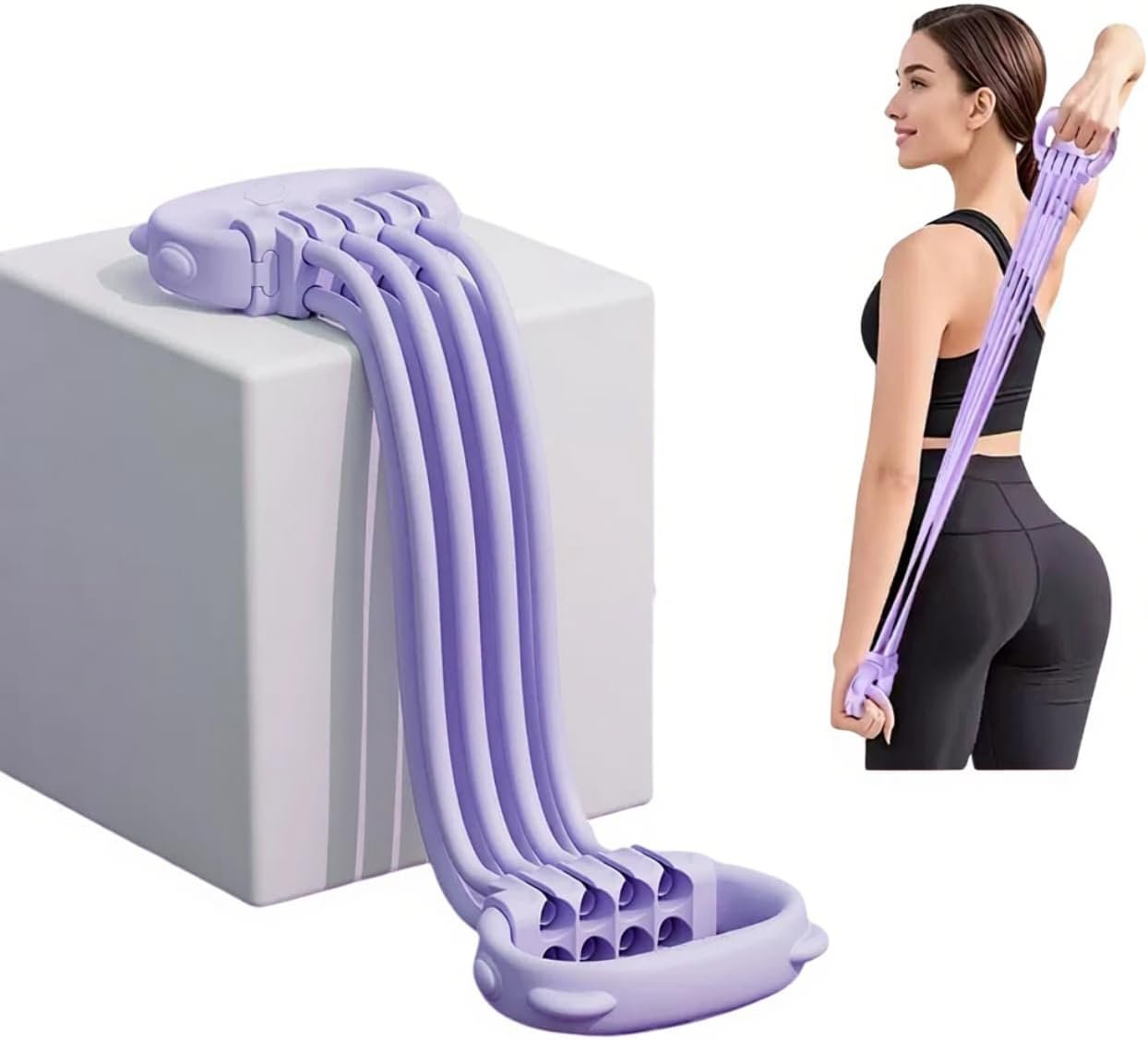 Resistance Bands with Handles – 8 Tube Adjustable Figure 8 Exercise Bands Set for Women & Men, Heavy Duty Workout Bands for Home Gym, Physical Therapy, Strength Training & Full Body Fitness
