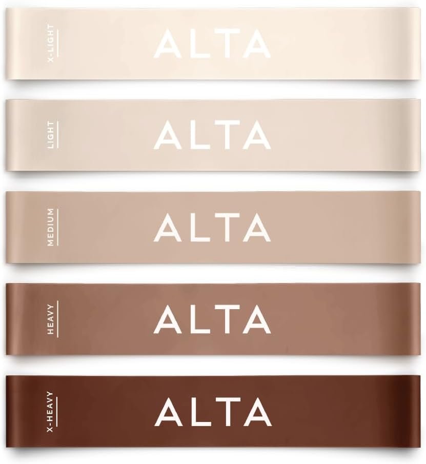 ALTA Mini Loop Bands for Exercise – Premium Durable Latex – Small Resistance Bands for Women, Booty Bands for Working Out, Leg Stretch Loops for Physical Therapy, Pilates Exercise Mini Bands Set