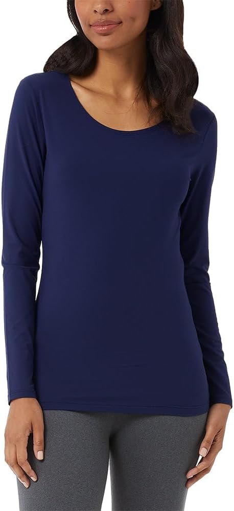 32 Degrees Women’s Cozy Heat Base Layer Scoop Neck Top – Thermal Long Sleeve Shirt for Cold Weather