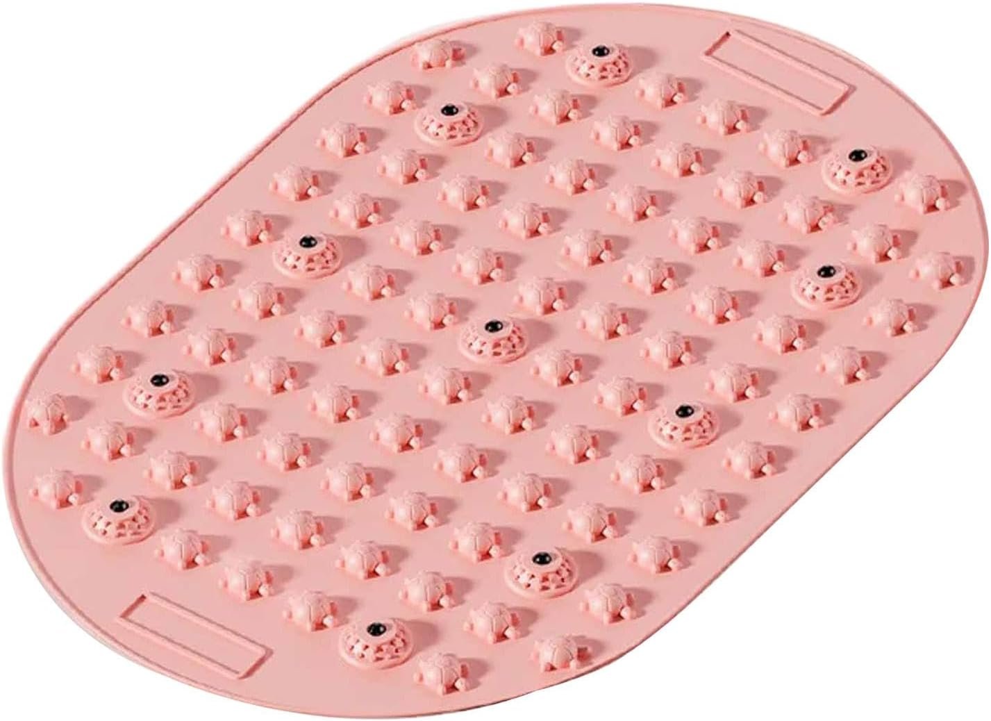 Foot Pressure Point Acupressure Mat Pressure Point Massage Acupoint Mat Anti Slip Feet Massage Pad for Running Women Men, Pink