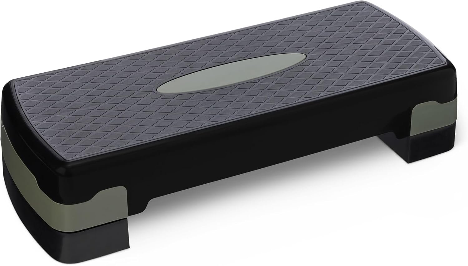 Amazon Basics Aerobic Exercise Step Platform, Adjustable Workout Stepper for Home Fitness, 27″, Black/Grey