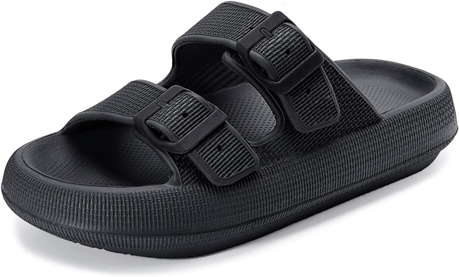 Weweya Sandals for Women and Men – Pillow Slippers – Double Buckle Adjustable Slides – EVA Flat Sandals