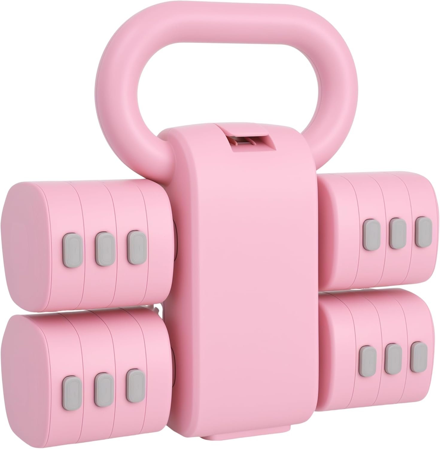 Adjustable Dumbbell Set of 2, 4 in 1 Free Weights for Women with Fast Adjustment, Home Gym & Outdoor Exercise Training, Includes 2.2lb 3.3lb 4.4lb 5.5lb Hand Weights, Compatible with Kettlebells
