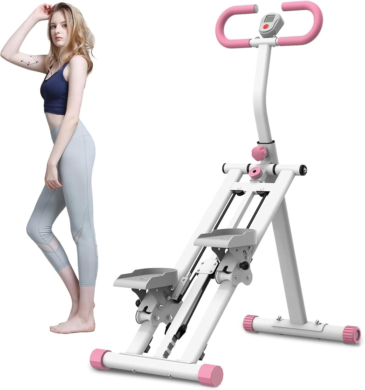 Stair Stepper for Exercise at Home, 2025 Upgrad Vertical Climber Machine for Full-Body Workout, with Adjustable 3-Level Resistance & Handlebar, Folding Stair Climber for Women Men