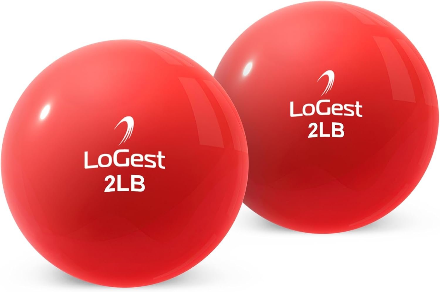 Logest Weighted Toning Exercise Balls Pair – Round Shape Medicine Ball – 1LB 2LB 3LB 4LB 5LB 6LB Available – Toning Muscle for Men & Women