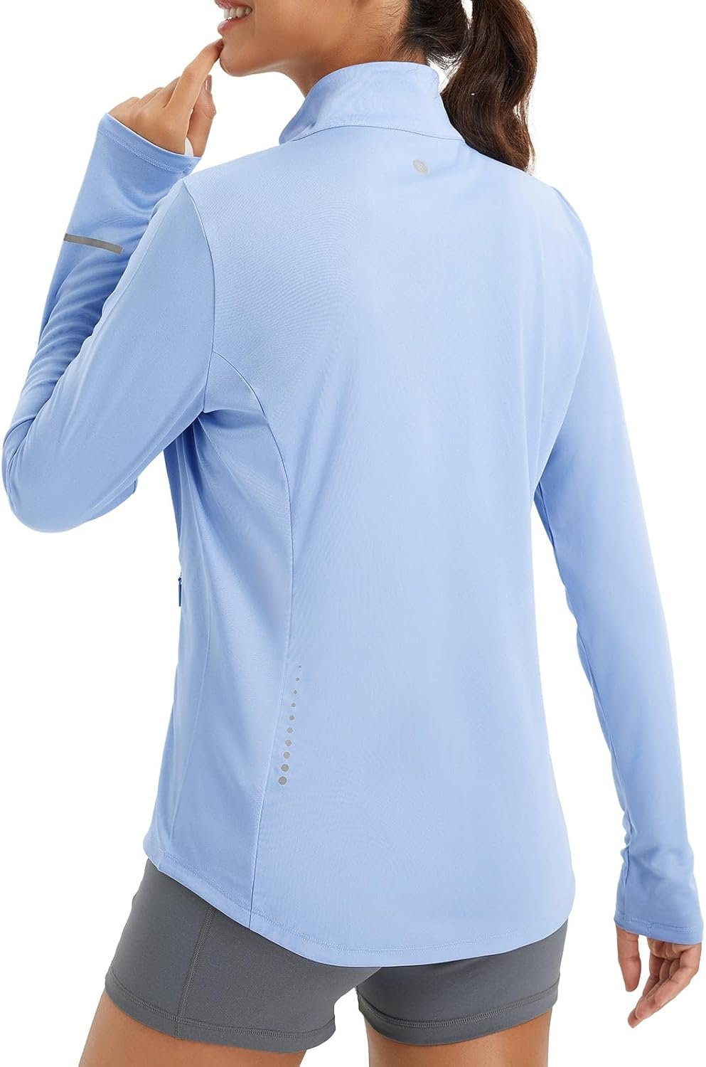 baleaf Women’s Sun Shirts UPF 50+ Lightweight Running Jacket UV Protection Athletic Full Zip Long Sleeve Pockets