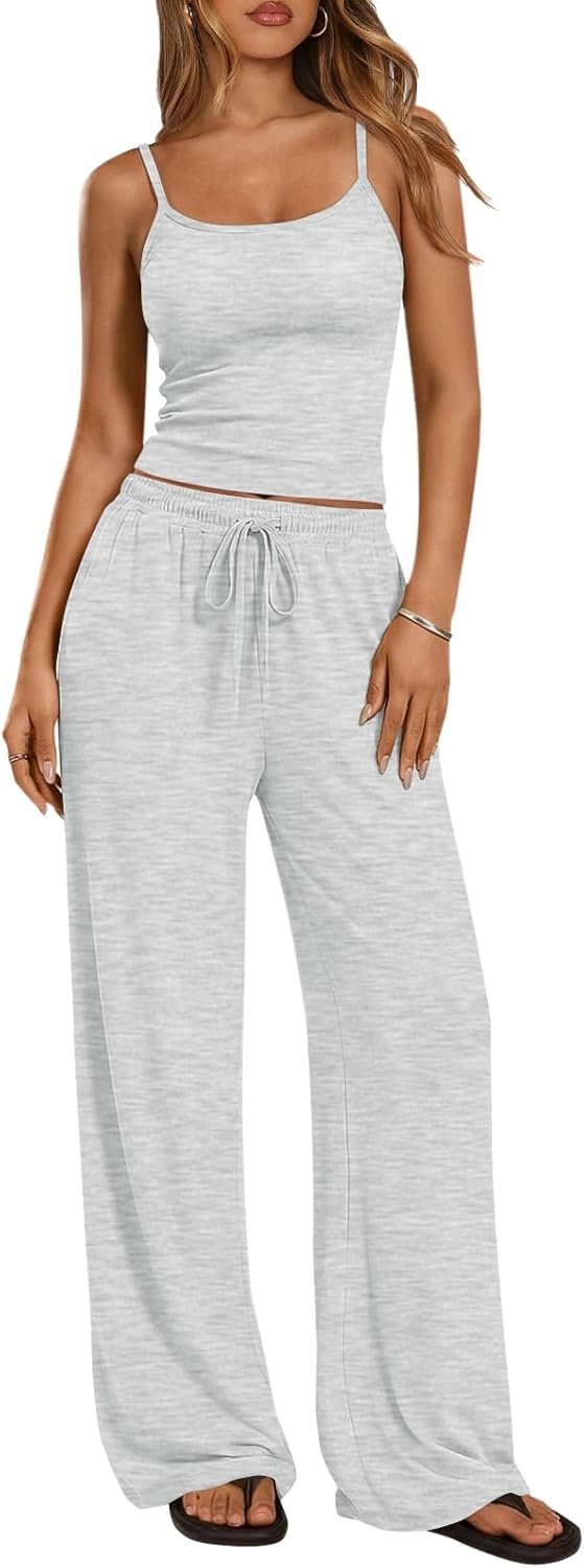 Trendy Queen Women’s 2 Piece Lounge Set – Soft Matching Vacation Outfits for Travel, Airport, and Casual Wear