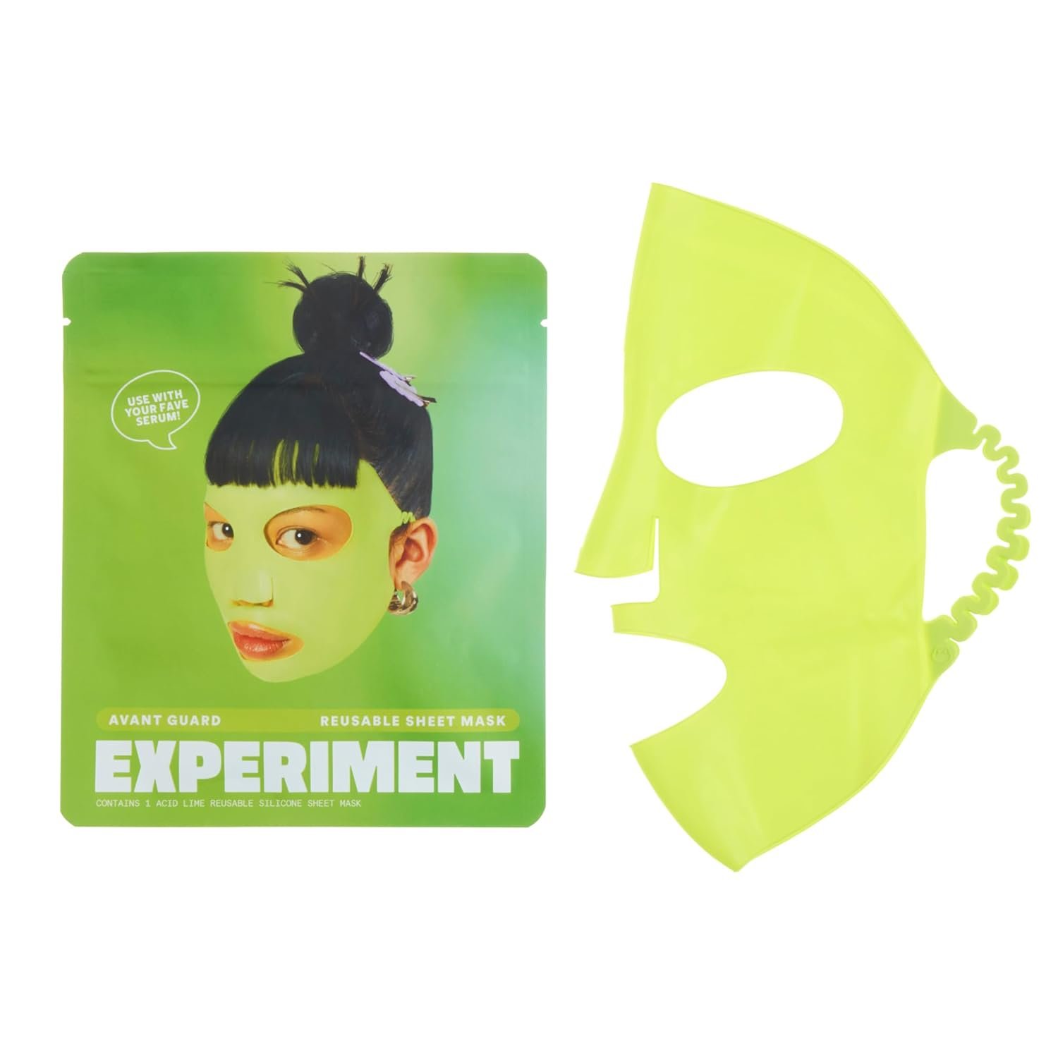 Avant Guard Reusable Silicone Sheet Mask – Sustainable Sheet Mask Alternative with Adjustable Ear Loops, 1 pc – Hydration & Serum Absorption, Pair w/Serums for a Custom Masking Experience (Original)