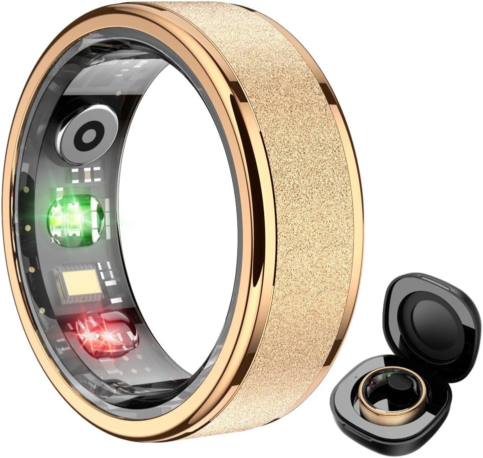 COLMI R10 Smart Ring for Women, Smart Health Ring with Heart Rate, Blood Oxygen, Sleep Monitoring, Pedometer, and Fitness Tracker, No Subscription Fee, Rose Gold. (Rose Gold, 8#)