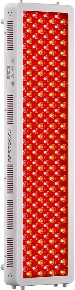 BestQool Red Light Therapy Device for Body, Face. 4 Wavelengths Full Body Near Infrared Therapy Lamp, Dual Chip 200 Elite Grade LEDs, High Power Red Light Panel at Home. 340W.