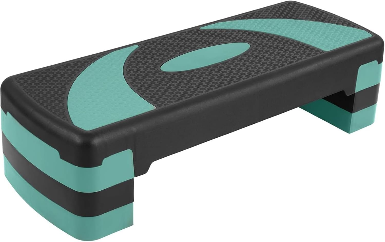 Fitvids Fitvids Step Aerobic Platform, 31″ Exercise Step with 3 levels Adjustable Height, 4 Stackable Risers, Fitness Training Workout Stepper for Home Gym, Cardio Strength