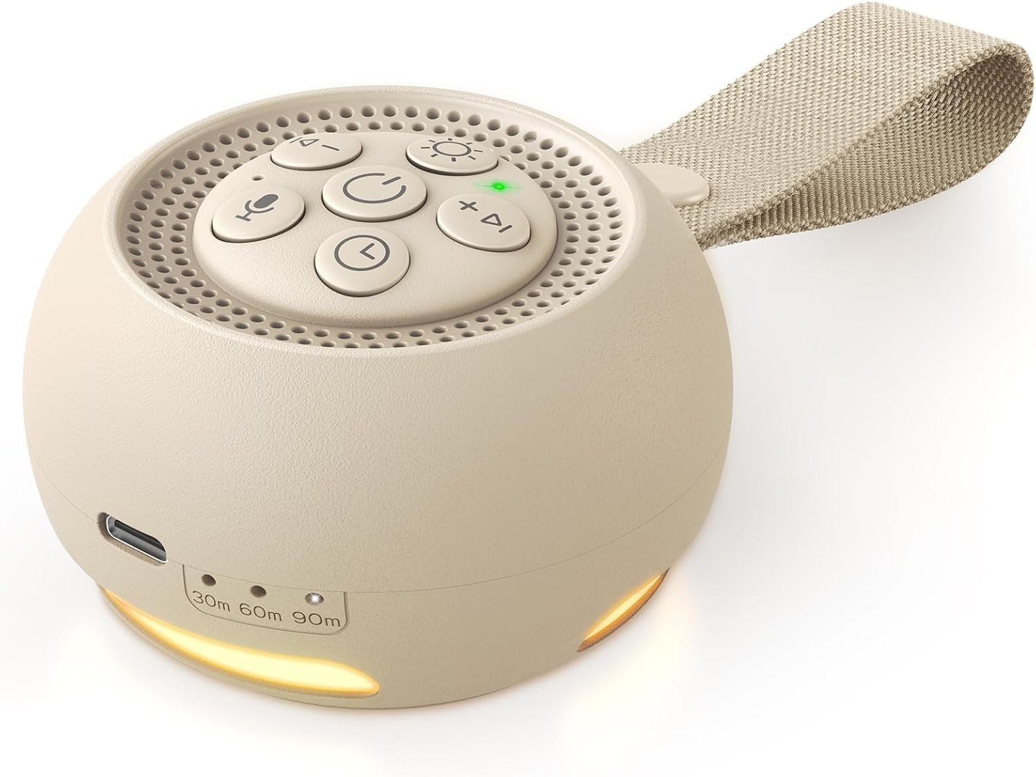 White Noise Sound Machine with Voice Recording, 16 Soothing Sounds Portable Noise Machine, Night Light, Timer, Rechargeable White Noise Machine for Sleeping Nursery Home Office Travel