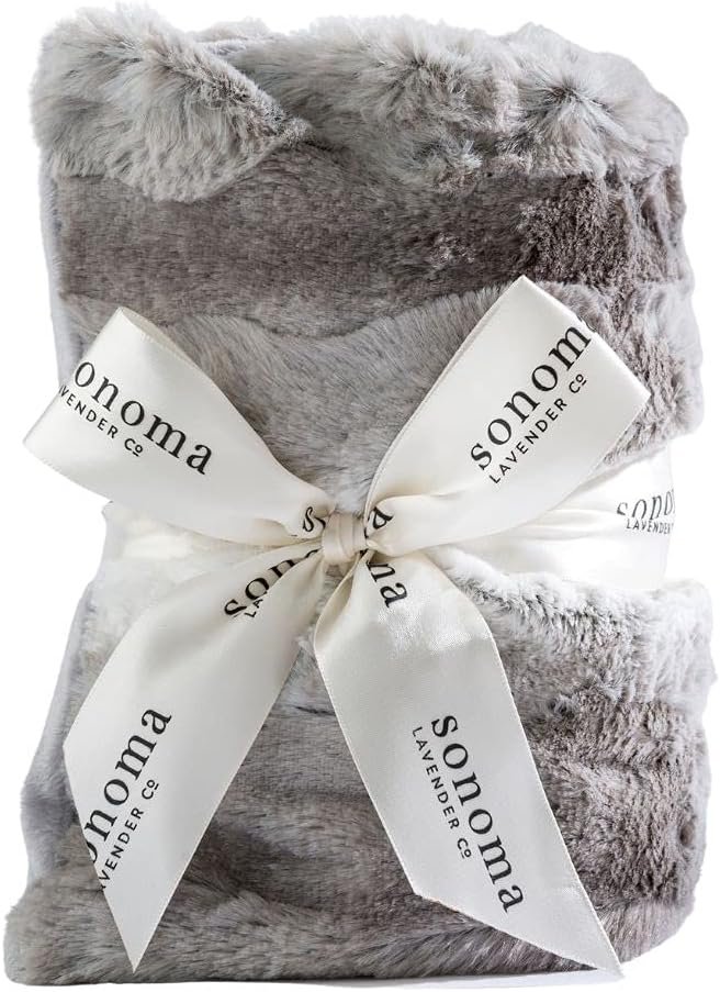 Sonoma Lavender Spa Heat Wrap for Neck, Shoulders and Lower Back, Microwaveable Lavender Aromatherapy Heating Pad, Removable and Washable Covers, Stress and Pain Relief (9″ x 26″, Platinum Angora)