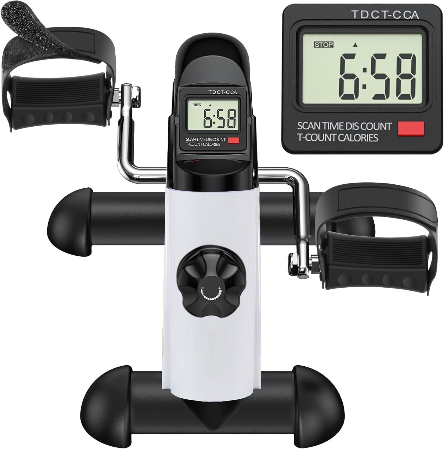 Under Desk Bike Pedal Exerciser, Portable Mini Exercise Bike with LCD Display for Home/Office, Desk Cycle for Leg/Arm with Handle, Leg Exerciser While Sitting for Seniors 20261322