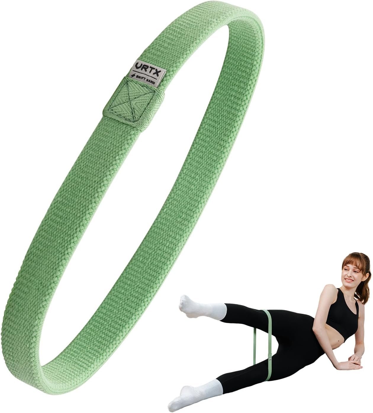 VRTX Swift Bands for Glutes & Legs Exercise | Booty Bands for Home & Gym Workout | Fabric Resistance Bands with Soft Mesh Cloth | Skin-Friendly, Non-Slip Hip Circle – Single Pack