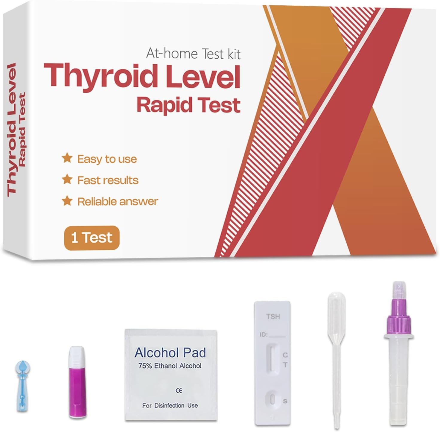 Thyroid Test Kit at Home – Rapid TSH Tester,Accurate TSH Testing Kit for Thyroid Health Monitoring (1 Test)