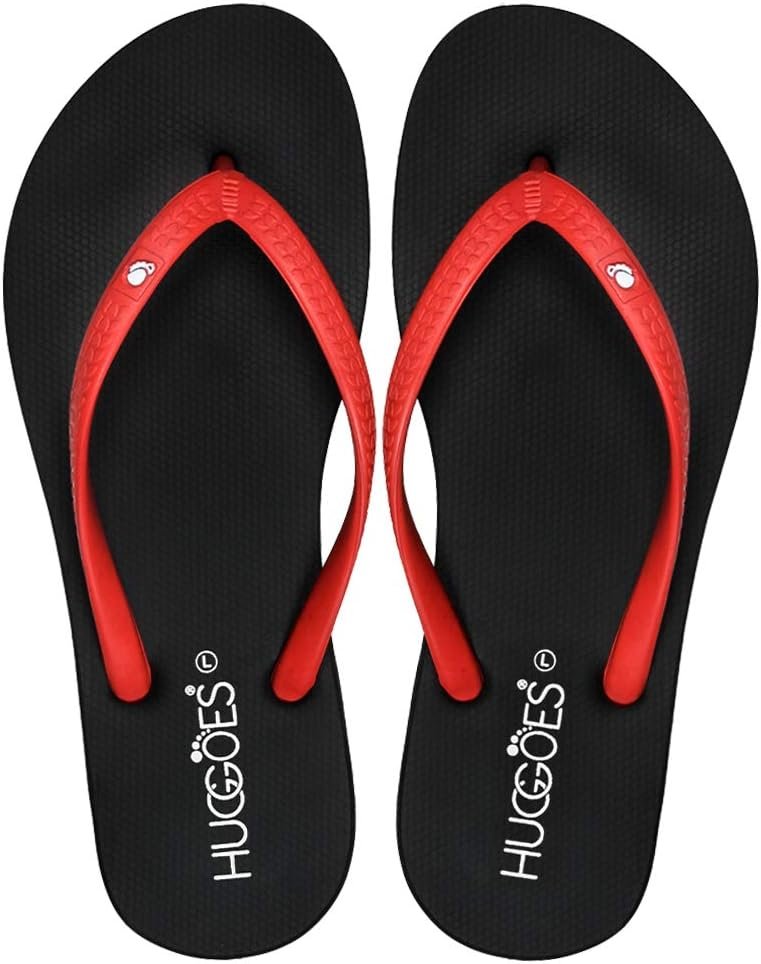 HUGGOES – Ultra Soft Comfortable Natural Rubber Summer Beach Flip Flops For Women