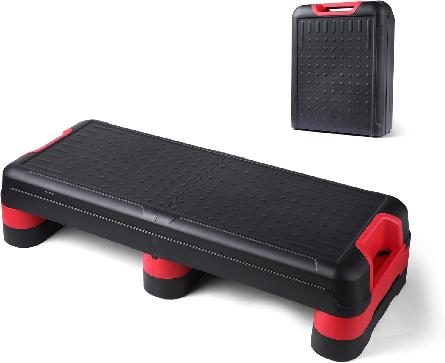33.5″ Aerobic Exercise Folding Step Platform for Home Workout, Configurable 3 Height Workout Stepper for Office Indoor Home Gym Exercise, Lightweight, Save Storage Space Aerobic Step Platform