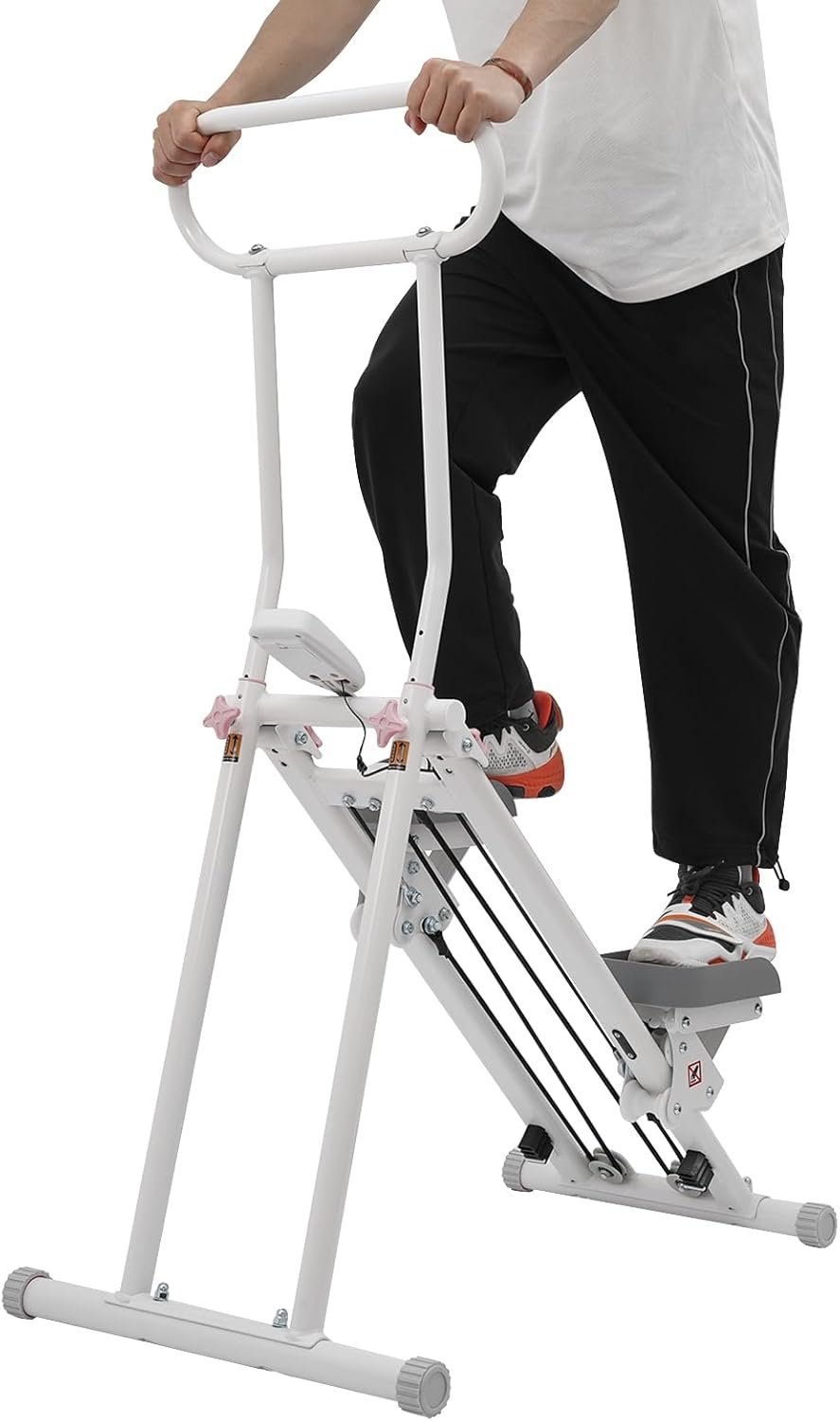 Stair Stepper, Resistance Vertical Climber Cardio Exercise Machine with Adjustable Height Handle, Stair Climber, for Women & Men
