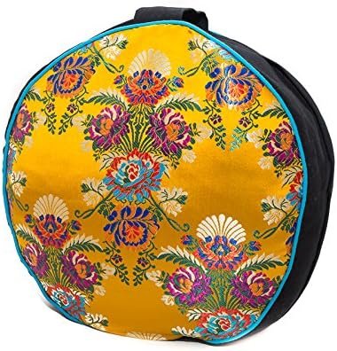 Zafu Meditation Yoga Buckwheat Filled Fair Trade Silk and Organic Cotton Pillow Cushion with Exclusive Premium Designs (Choose Your Design & Color)