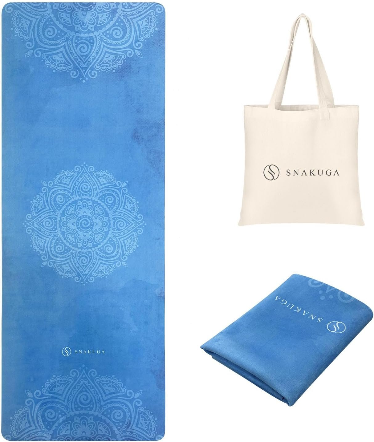Travel Yoga Mat, Non Slip Exercise Suede Mat with Carry Bag, All-Purpose Fitness Mat with High Density Anti-Tear Surface for Women, Ideal for Pilates Workout (72” x 24” x 1.5mm Thick)