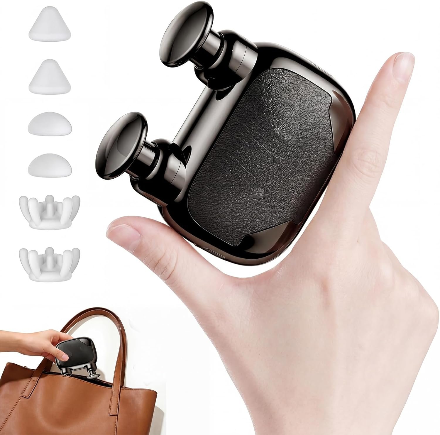 Double Head Mini Massage Gun,Portable Percussion Deep Tissues Muscle Massager,Rechargeable, Compact Handheld Massager for Muscle Fatigue Relief, Home/Office/Travel,Gifts for Men Women,Black
