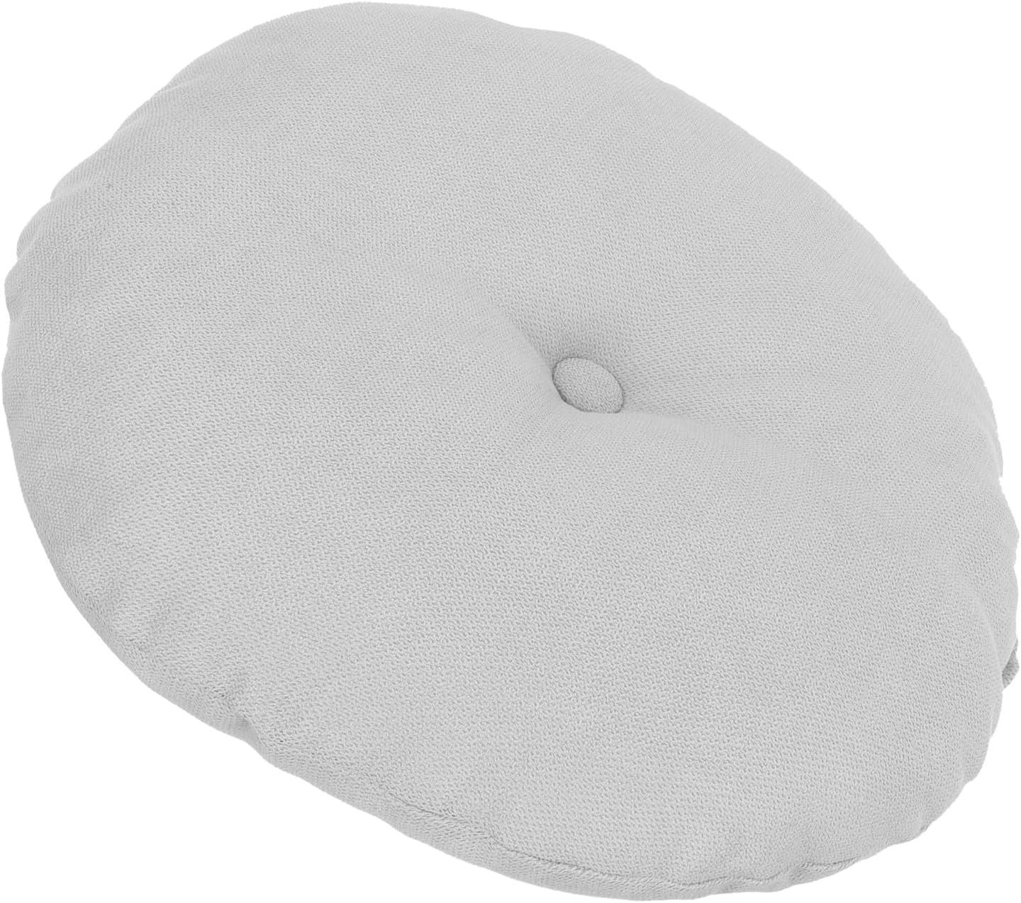 Meditation Floor Cushion Yoga Seat Cushion Small Light Gray Zafu Pillow Thick Cotton Cover for Living Room and Bedroom Sitting Pad