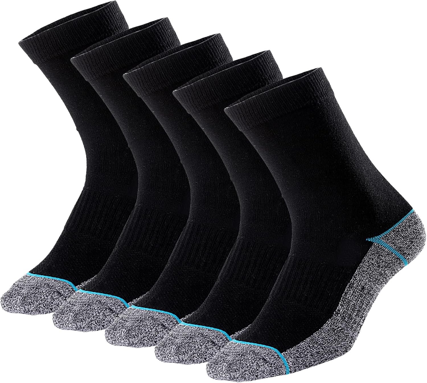 Kodal Copper Infused Crew Socks Business Athletic Moisture Wicking Odor Free Comfortable for All Day Wear (4/5 Pairs)
