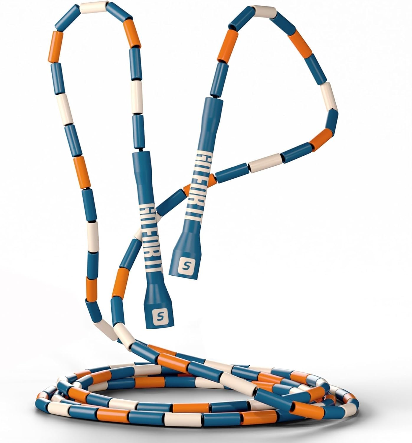 Sportbit Custom-Fit Beaded Jump Rope – Adjustable Length for Kids & Adults, Men & Women – Durable Fitness Rope for Gym & Home